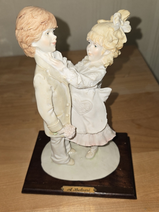 A Belcari Other - A. Belcari Boy And Girl 1984 Made In Italy 9 In Tall "Dear Arnart" Dancing
